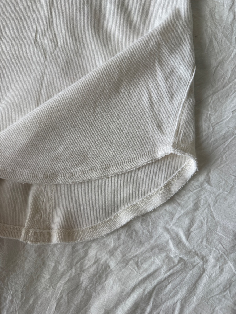 WE THE FREE FREE PEOPLE Kate Tank Ivory Ribbed Bohemian Classic Basic White Top - Picture 6 of 6